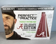 Perfect Practice Collegiate Putting Mat 9' 6" Dustin Johnson Golf - Alabama