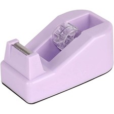 Purple Desktop Tape Dispenser with Weighted Non-Skid Base, Heavy Duty Cute