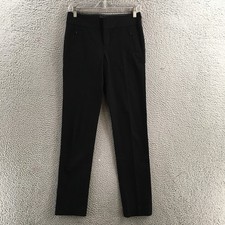 Banana Republic Martin Fit Pants Womens 2 Black Stretch Slim Zip Fly Regular Fit