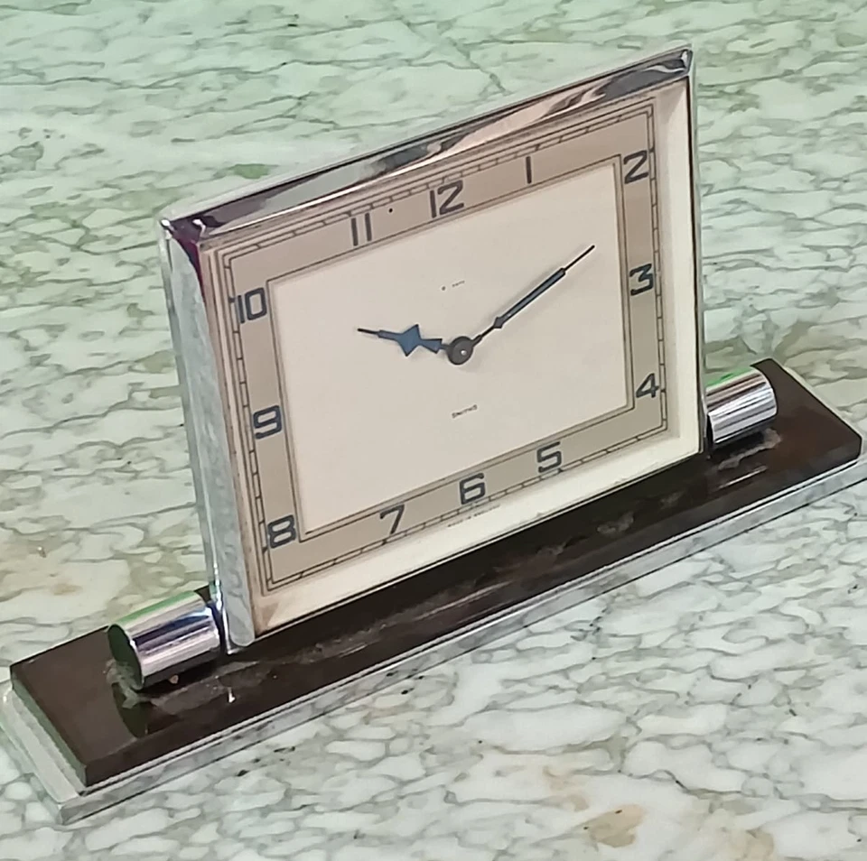 RELOJ DE ESCRITORIO SMITHS 8 DÍAS INGLATERRA ART DECO Foto 3 de 4