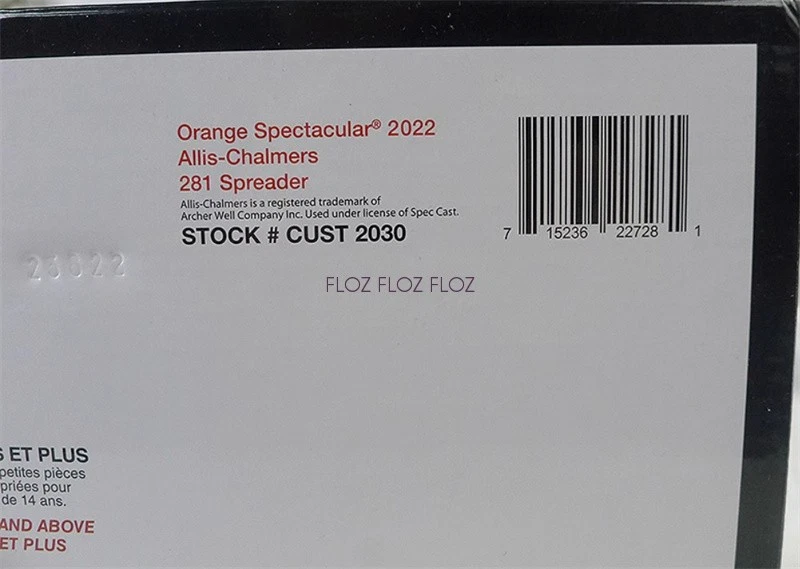 1:16 for SpecCast for Orange Spectacular 2022 for Allis-Chalmers 281 Spreader - Image 4 of 4