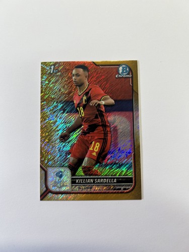 Killian Sardella Gold Shimmer /50 RC 2022 Topps Bowman Chrome U21 Euro Belgium