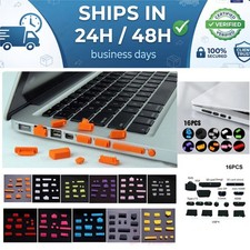 OUYUANSU 16 Pcs Silicone Anti Dust Port Plugs for Laptop Notebook USB
