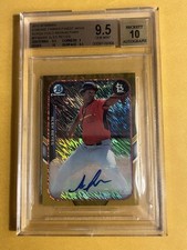 2015 Bowman Chrome Mini Shimmer Gold Refractor RC Auto Alex Reyes - BGS 9.5