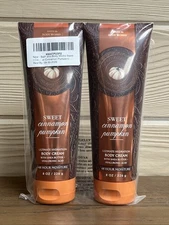 Bath & Body Works sweet cinnamon pumpkin body cream - Pack Of 2 8 Oz Tubes