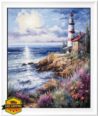 Leczany Cross Stitch Kit Seaside Lighthouse 11CT