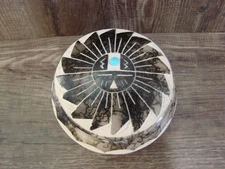 Native American Pottery Horse Hair Jewelry Trinket Box by Vail