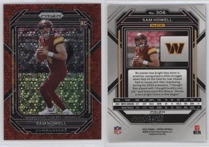 2022 Panini Prizm Rookies No Huddle Red Prizm /50 Sam Howell #306 Rookie RC