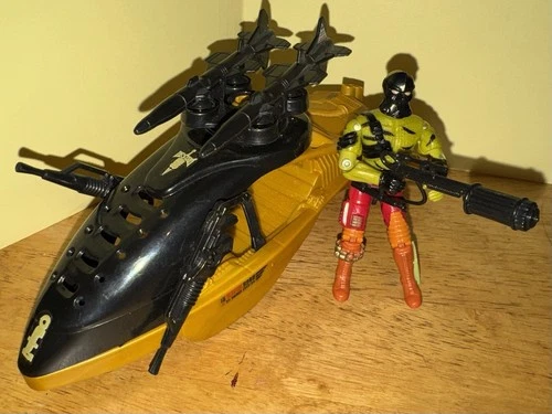 G.I. Joe Cobra 1988  DARKLON'S EVADER Vehicle and FIGURE  Hasbro -  Complete