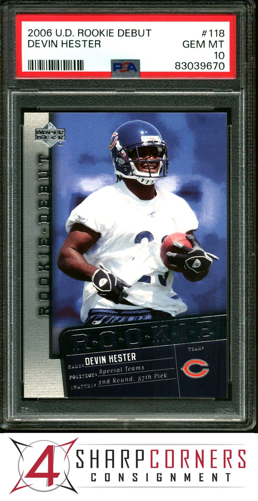 Devin Hester Upper Deck Rookie Debut #118 Base