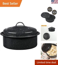 8.7-Inch Covered Round Roaster - 3 lb PFOA-Free Enamel Cookware, Dishwasher Safe