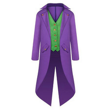 Joker Cosplay Costume The Dark Knight Halloween Carnival Men's Fancy Dress Suit