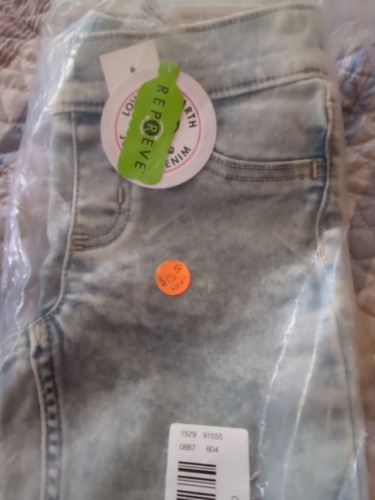 Girls Justice Leggings NIP 8S Repreve Stonewashed Blue Denim