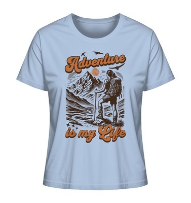 Abenteuer T-Shirt Damen, Adventure is my Life, Wandern, Camping, Outdoor, Natur