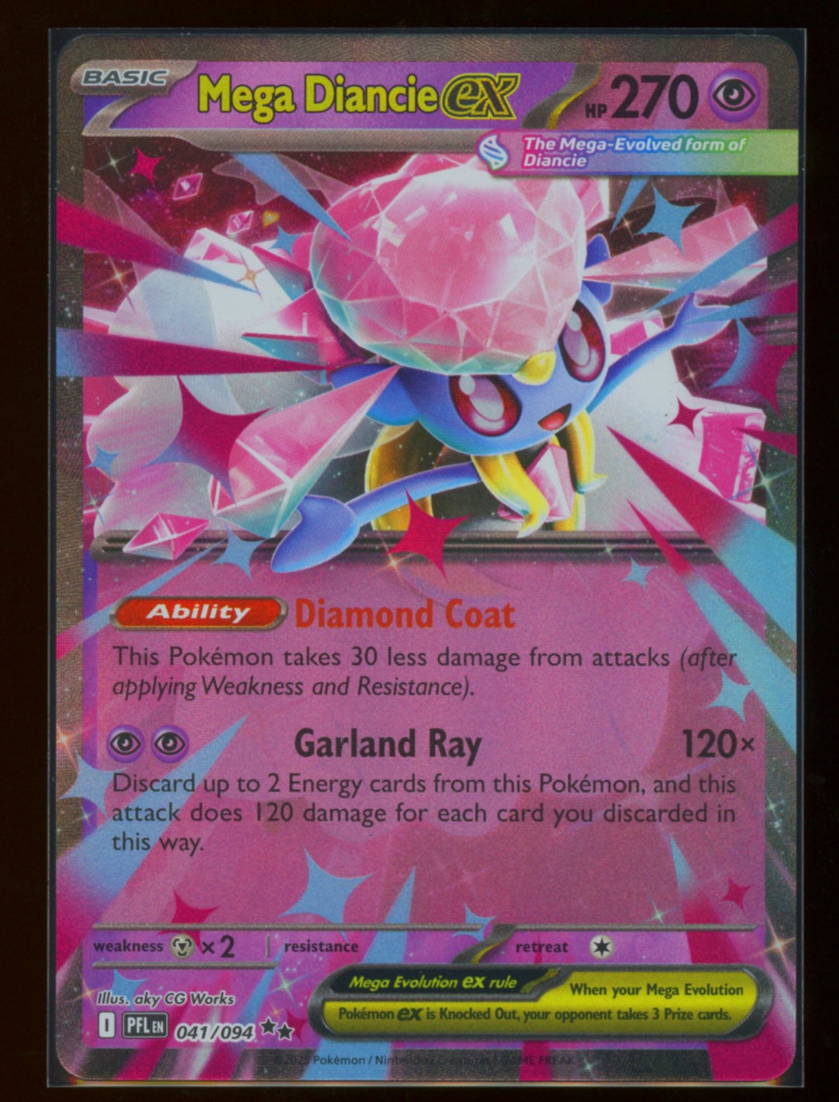 Mega Diancie ex #041/094 ME02: Phantasmal Flames (Holo) - NM/M
