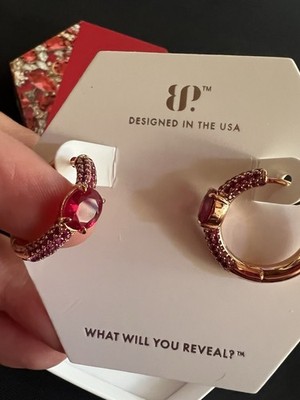 Bomb Party July 2025 Earrings ER16619 'Warm Summer Sunset' Ruby/Rose Gold