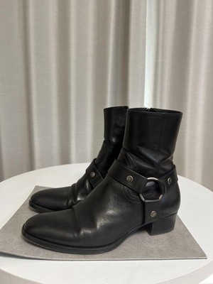 SAINT LAURENT Classic Wyatt Harness Boots BLACK EUR39 | eBay
