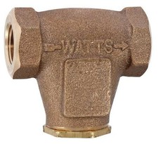 Watts 3/8 LF27 In-Line V Strainer, 3/8" Pipe, FNPT x FNPT, Lead Free C