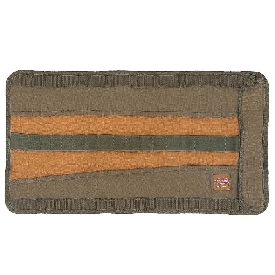 Tool Bag Roll 26"W 25-Pockets Heavy-Duty Canvas Rolled Up Quick-Release Buckles - Image 3 of 4