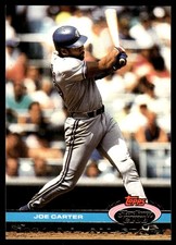 Joe Carter 1992 Stadium Club Dome #25 Blue Jays MLB READ FREE SHIP AutographDen