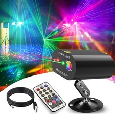 DJ Disco Ball Party Lights with Sound-Activated Remote, Durable ABS RGB LED Stro