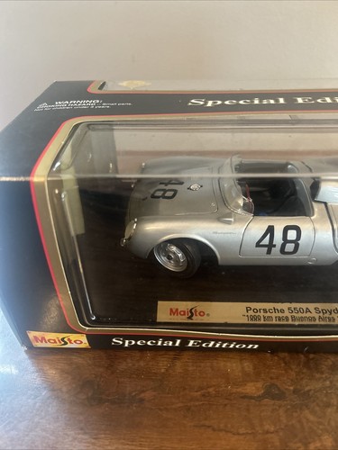 Maisto Porsche 550 A Spyder escala 1:18 edición especial coche modelo fundido a presión - usado - Imagen 2 de 20