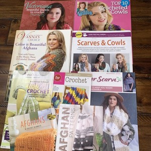 Lot of 9 Shawls,Scarves & More Knitting Books