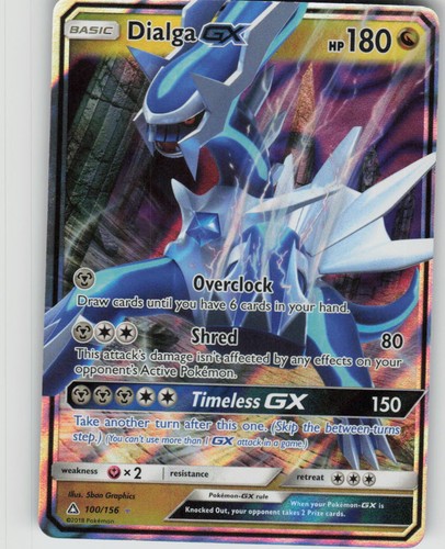 Pokemon Dialga GX 100/156 SM - Ultra Prism Holofoil Ultra Rare MP