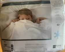 New JCPenney Home Collection King Sheet Set Cotton Flannel Cool White