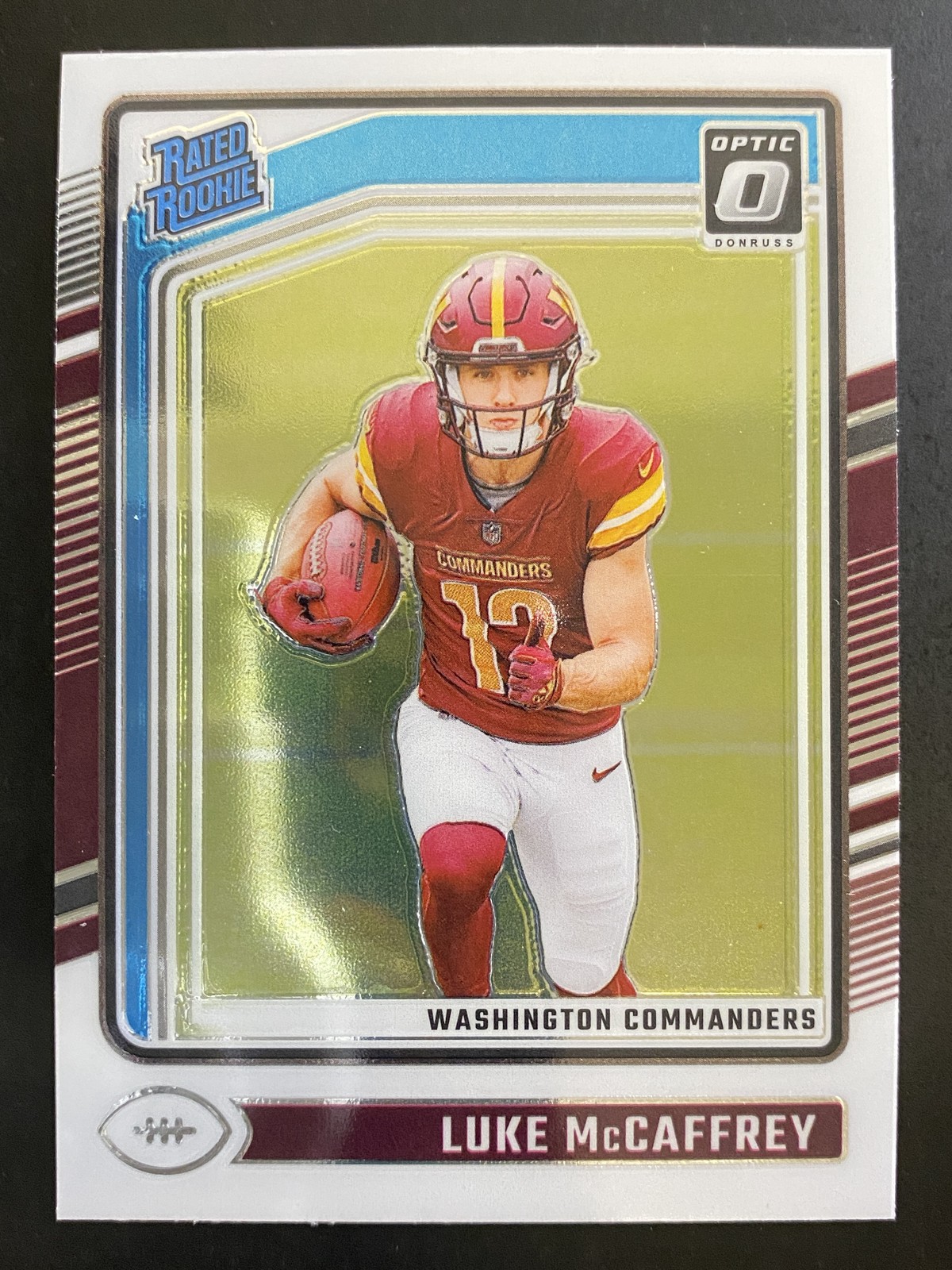 Luke McCaffrey 2024 Donruss Optic Rated Rookie Washington Commanders #268