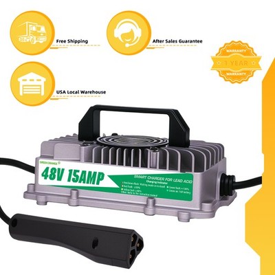 For EZGO Delta-Q SC-48 48V 15A Smart Battery Charger 635671 622416 632874 635669