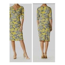 Lauren Ralph Lauren Yellow Paisley Midi Sheath Dress Size 4