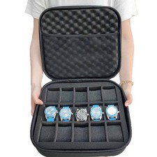 Watch Boxes 15Slots Jewelry Storage Pouch Bag Men Travel Watches Case Wristwatch