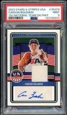 Carson Bolemon Rookie Card 2023 Stars And Stripes USA (pop 2) #15UCO PSA 9