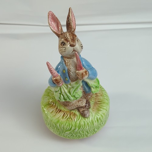 Vintage Schmid Beatrix Potter Peter Rabbit Music Box. Hand Painted. | eBay