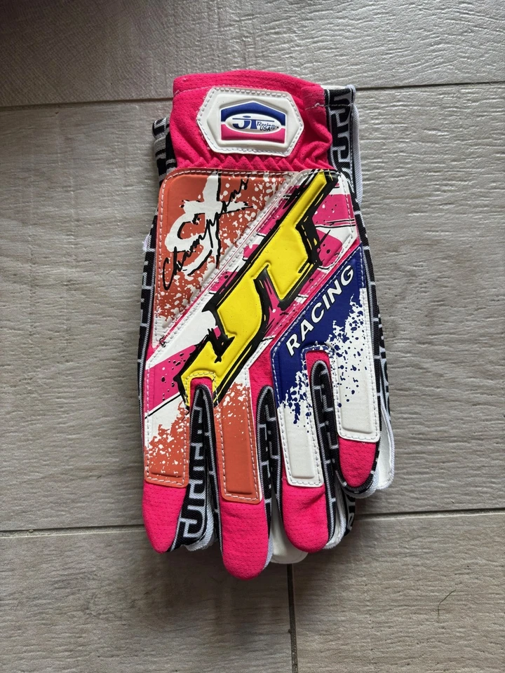 Official JT Racing Vintage Swash 90s Pink Racing Gloves BMX/Motocross M/L/XL/XXL - Image 4 of 4