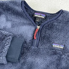 PATAGONIA Double Sided Fleece Pullover Womens Small Navy Fuzzy RARE STY22895