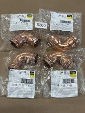 Lot of 4 - Viega 77037 ProPress 90 Elbow 1-1/2” X 1-1/2” Copper