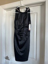 Eliza J Black High Neck Dress Cocktail Dress SIZE 8, NWT