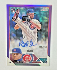 2023 Topps Chrome MATT SWARMER RC Purple Refractor AUTO 46/250 #RA-MS Cubs
