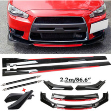 Front Bumper Lip Spoiler Splitter Body Side Skirt For Mitsubishi Lancer Evo X 10 Front Bumper Lip Spoiler Splitter Body Side Skirt For Mitsubishi Lancer Evo X 10