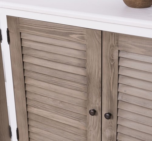Kommode Schrank Sideboard Buffet Lamellentüren Landhaus - Bild 8 von 9