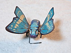 Tin Toy Rare Wind Up Butterfly Old VTG Antique Home Decor Collectible TESTED