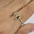 Qvc Or Paz Sterling Silver Citrine Gemstone Solitaire Ring Pre-owned $303