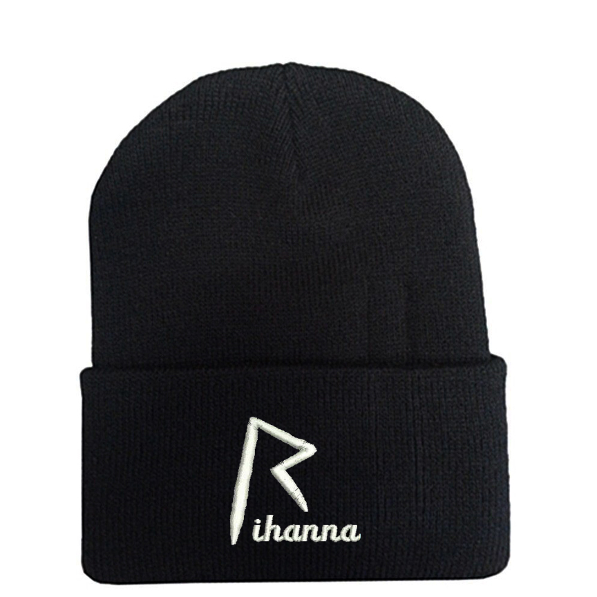 RIHANNA Black Beanie Hat | eBay