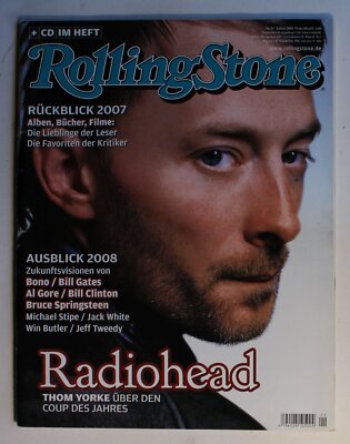 German Rolling Stone Januar 2008 Radiohead Bono Bill Clinton QOTSA Springsteen