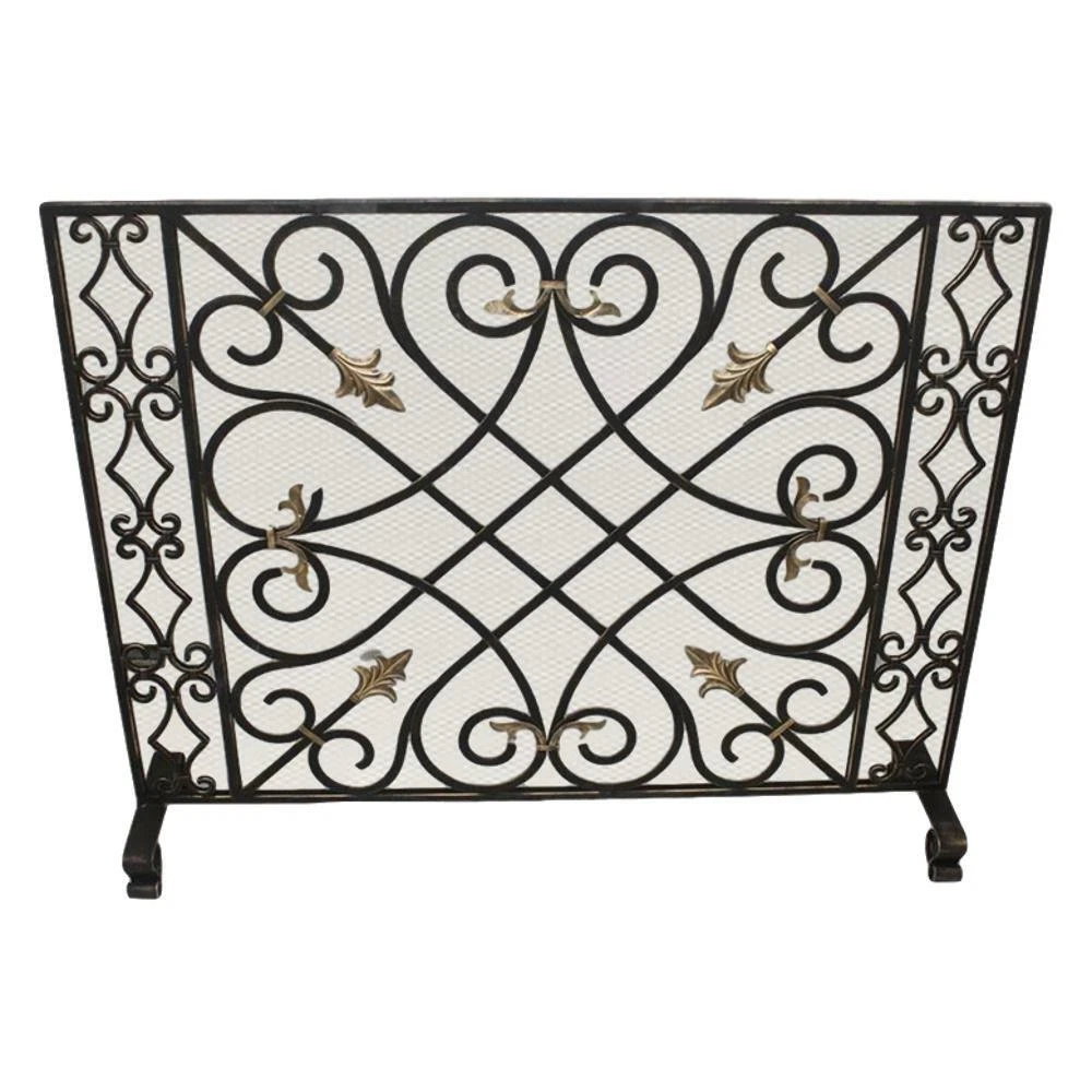 MY SWANKY HOME Iron Fireplace Screen
