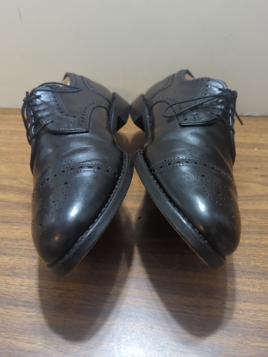 Allen Edmonds Sanford Shoes All Leather 10.5E Black Oxford Made In The USA #33 s-l400.jpg main image 4