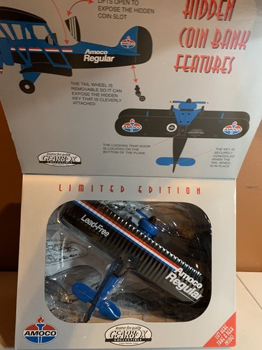 Gearbox Amoco Waco UBF Biplane Die-Cast Coin Bank - Picture 2 of 11