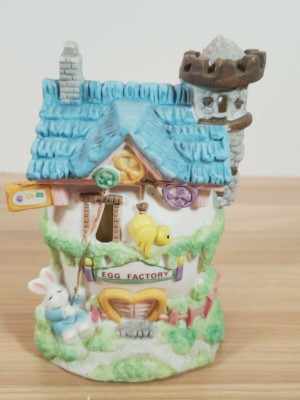 Easter Village Lighted Porcelain Egg Factory Lighted